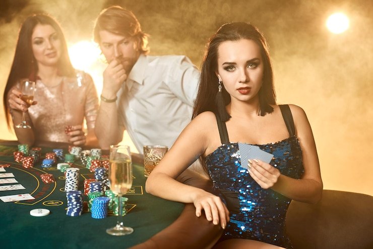 VIP Club live-dealer table studio with professional croupiers